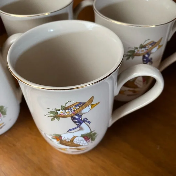 Otagiri Japan Gilded Goose Mug set of 4 - Picture 3 of 6